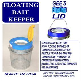 Gee's Floating Bait Storage Minnow Trap Kit