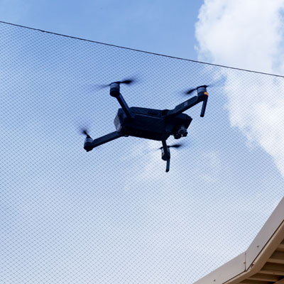Drone safety netting, custom design