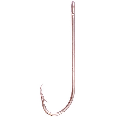 Eagle Claw 031H-8 Plain Shank Snell Fish Hook, Size 8