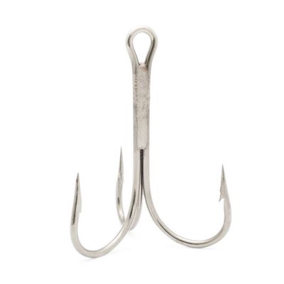 Mustad Curved Point Offset Hooks, 39965DT, 12/0, BX100 - Delta Net and Twine