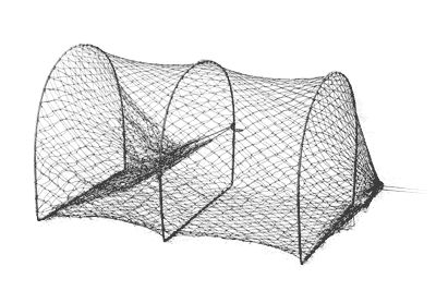 Green Fine Mesh Fishing Net 1 Net Approx. 4 Feet by 7 Feet 